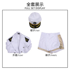 IVE Jang Wonyoung White Navy Sailor Uniform Cosplay Costume - Halloweez