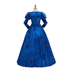 Renaissance Blue Dress Cosplay Costume – Elegant Historical Anime Gown - Halloweez