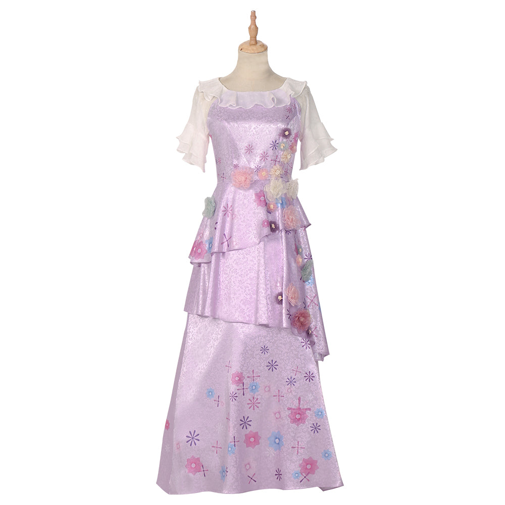Elegant Isabela Madrigal Costume for Women - Pink Floral Dress for Halloween - Halloweez