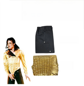Michael Jackson Gold Jumpsuit Cosplay Costume, Custom Outfit for Stage & Halloween
