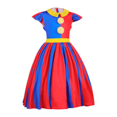Magical Digital Circus Pomni Cosplay Clown Dress for Halloween and Stage Performance - Halloweez