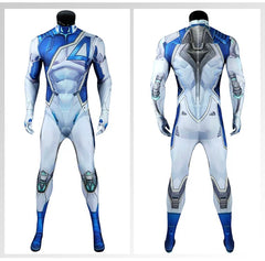 Marvel Rivals Mister Fantastic Cosplay Costume, Fantastic Four Superhero Tight Bodysuit for Men Halloween Role Play Outfit | Halloweez