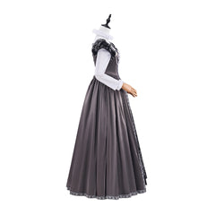 Tudor Gray Dress Cosplay Costume – Elegant & Authentic Replica - Halloweez