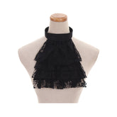 Elegant Victorian Style Black Lace Detachable Collar by Halloweez for Cosplay and Vintage Enthusiasts - Halloweez