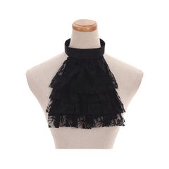 Elegant Victorian Style Black Lace Detachable Collar by Halloweez for Cosplay and Vintage Enthusiasts - Halloweez