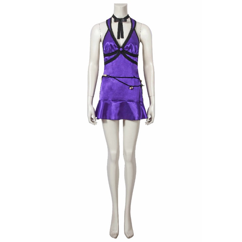 Stunning Final Fantasy VII Tifa Lockhart Purple Cosplay Costume by Halloweez - Halloweez
