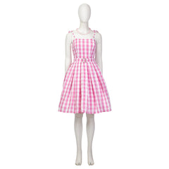 Women's Halloweez Pink Checkered Costume Dress - Embrace the Iconic Style - Halloweez