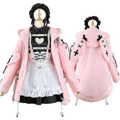Rainbow Club VTuber Demon Realm Lilith Maid Costume Anniversary 2D Anime Cosplay Outfit Set - Halloweez