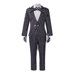 Halloweez Jack Skellington Cosplay Costume - Stylish Halloween Jacket & Pants Set - Halloweez