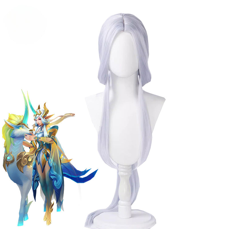 Halloweez Immortal Journey Soraka Cosplay Wig - 100cm Long Heat Resistant Synthetic Hair for Women - Halloweez