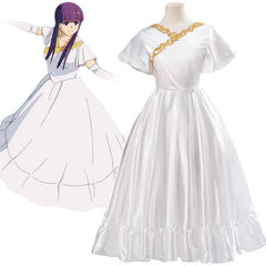 Frieren's Ball Gown Cosplay Costume Halloween Frieren cosplay dress with gloves - Halloweez