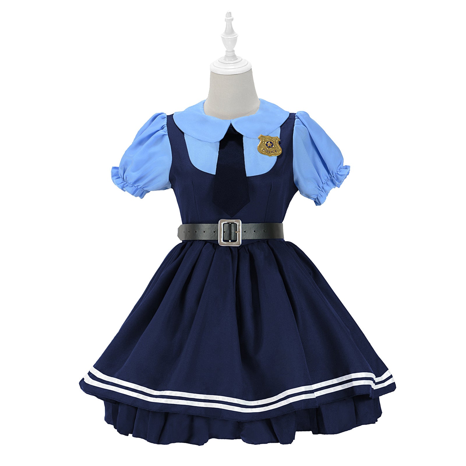 Zootopia 2 Officer Judy Hopps Cosplay Costume - Short Sleeve Dress Full Set Ready to Ship - Halloweez