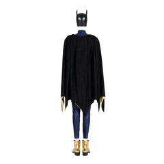2022 Halloweez Batgirl Cosplay Costume - Barbara Gordon's Iconic Blue Jumpsuit with Cape for Heroic Roleplay - Halloweez