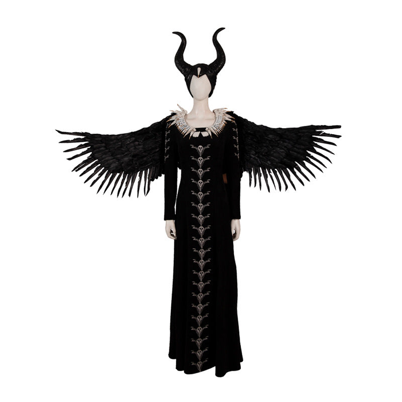Maleficent Mistress of Evil Cosplay Costume Full Set Halloween Outfit - Halloweez