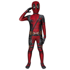 Children's Deadpool Kidspool Costume Jumpsuit Mask - Halloween Party Outfit by Halloweez - Halloweez