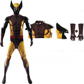 X-Men Wolverine Cosplay Costume Brown Jumpsuit Bodysuit