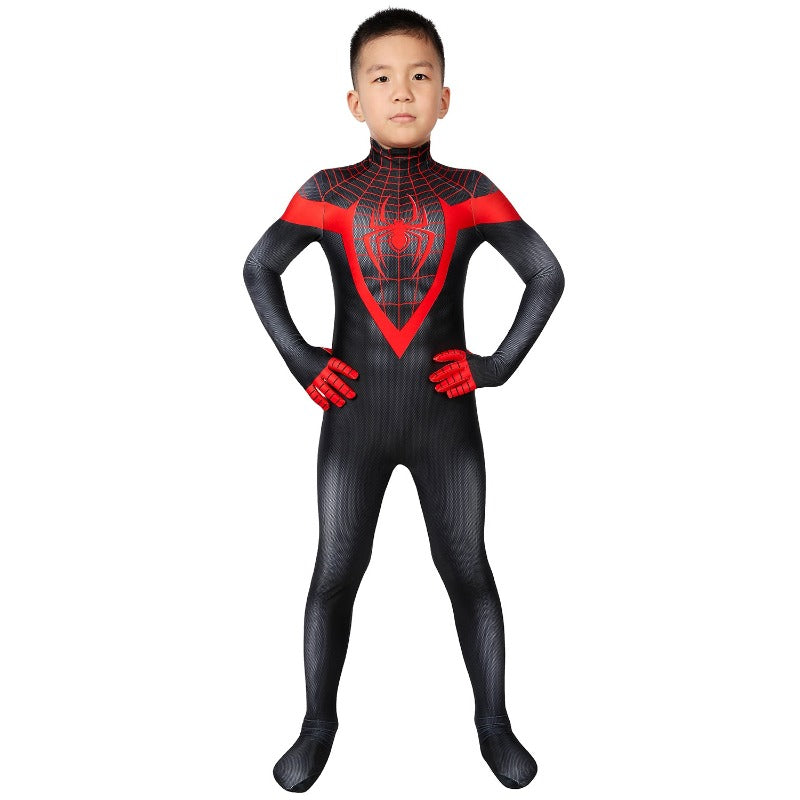 Halloweez Spider-Man Miles Morales Kids Cosplay Costume Jumpsuit - Halloweez