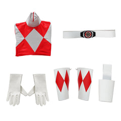 Halloweez Red Ranger Suit - Authentic Power Rangers Cosplay Jumpsuit - Halloweez
