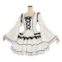 Utau Hoshina Shugo Chara White Lolita Dress Anime Cosplay Costume - Halloweez