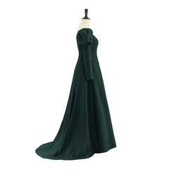 Regency Gold Velvet High-Waist Skirt Cosplay Costume - Halloweez