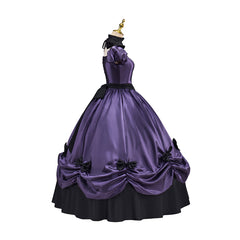 Victorian Dark Purple Skirt with Bow Cosplay Costume - Anime, Game, or Movie Outfit? - Halloweez
