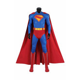 Halloweez Clark Kent Cosplay Outfit - Blue Zentai Suit with Red Cape - Halloweez