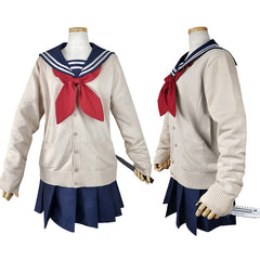 Himiko Toga COS Full Set My Hero Academia Cosplay Costume Wig Female School JK Uniform - Halloweez
