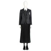 Halloweez Wednesday Addams Inspired Girls 5-Piece School Uniform Set for Halloween and Parties - Halloweez