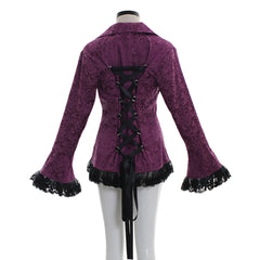 Halloweez Victorian Renaissance Retro Coat - Ladies Lace Jacket with Steampunk Style - Halloweez