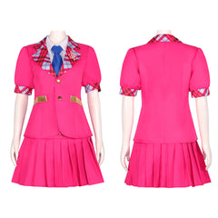 Princess Charm School Sophia, Haley School Uniform Cosplay Red Dress - Anime Cosplay Costume - Halloweez