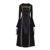 Elegant Medieval Renaissance Black Velvet Dress - Halloweez Custom Ball Gown - Halloweez