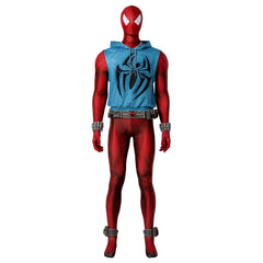 Halloweez Scarlet Spider Cosplay Costume - Authentic Spider-Man: Across the Spider-Verse Outfit - Halloweez