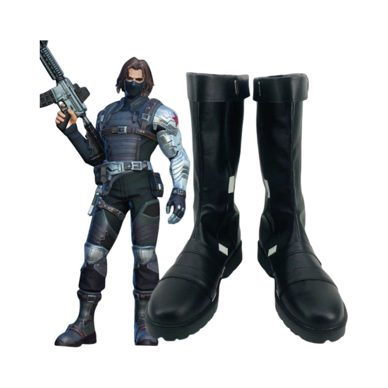 Captain America Winter Soldier Cosplay Shoes for Comic Conventions and 2D Performances - Halloweez