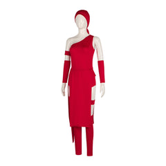 Daredevil 2 Cos Costume Daredevil Hand Elektra Cosplay Performance Red Bodysuit - Halloweez
