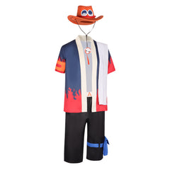 One Piece cosplay Ace of the Fire Fist cosplay kimono set 2D anime role play costume with hat - Halloweez