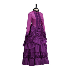 Victorian Rose Pink Dress Cosplay Costume – Elegant Gothic Lolita Anime Outfit - Halloweez