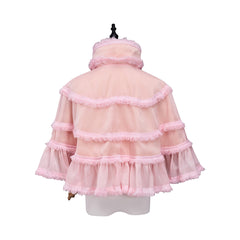 Pink Short Cape Cosplay Costume – Cute & Stylish Outfit for Cosplay Enthusiasts - Halloweez
