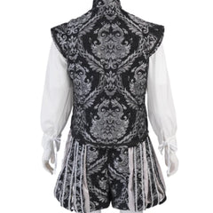 15th Century Renaissance Tudor Prince Costume - Halloweez Luxurious Embroidered Vest & Pants Full Set - Halloweez