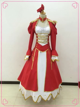 Fate Extra Nero Claudius Saber Cosplay Red Gown, Custom Costume for Halloween & Comic Con