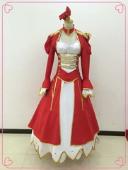 Fate Extra Nero Claudius Saber Cosplay Red Gown, Custom Costume for Halloween & Comic Con