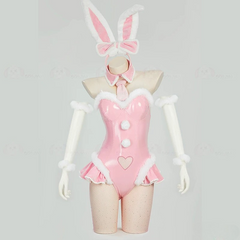 Hatsune Miku Fan‑Art Sweet Bunny Girl Cosplay Costume Custom‑Made for Halloween Comic‑Con