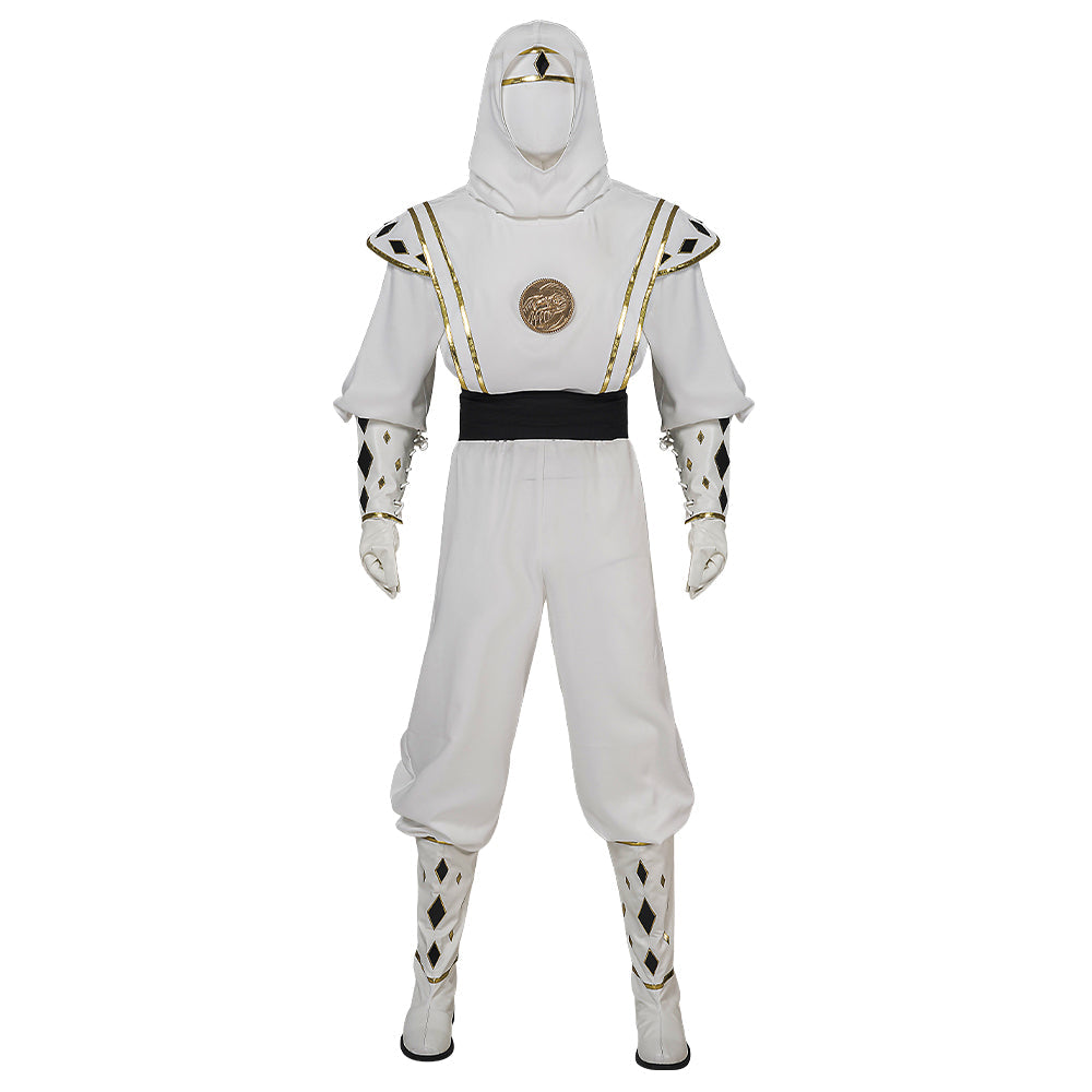 Halloweez Tommy Oliver White Ranger Ninja Cosplay Costume - Halloweez