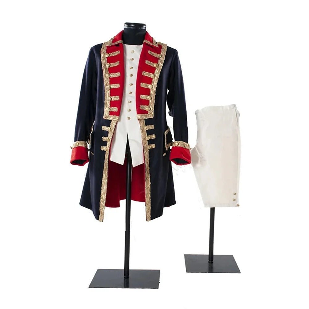 1780s Tudor Regency Soldier Costume – Noble Tailcoat Jacket & Vest Full Set | Halloweez Cosplay Series - Halloweez