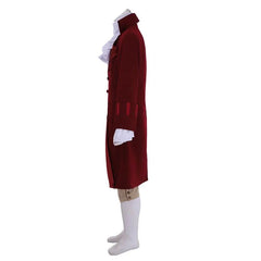 18th Century British Red Suit - Men’s Victorian Rococo Cosplay Costume | Halloweez Colonial Marquis Outfit - Halloweez