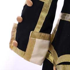 18th Century Colonial Military Uniform Costume - Men’s Black & Red Tailcoat Victorian Regency Outfit by Halloweez - Halloweez