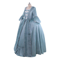 18th Century Inspired Halloweez Rococo Dress - Exquisite Azure Ball Gown with Lace - Halloweez