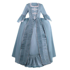 18th Century Inspired Halloweez Rococo Dress - Exquisite Azure Ball Gown with Lace - Halloweez