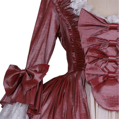 18th Century Inspired Halloweez Rococo Dress - Vibrant Chameleon Tones with Dramatic Bows - Halloweez