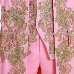 18th Century Men's Rococo Suit - Exclusive Halloweez Pink Regency Court Outfit - Halloweez