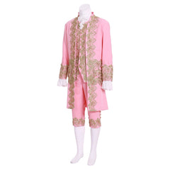 18th Century Men's Rococo Suit - Exclusive Halloweez Pink Regency Court Outfit - Halloweez